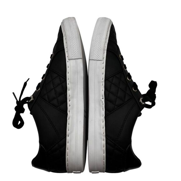 GUESS Loven Quilted Lace-Up Casual Low Top Sneakers Black Size Women’s 10 - Picture 7 of 10